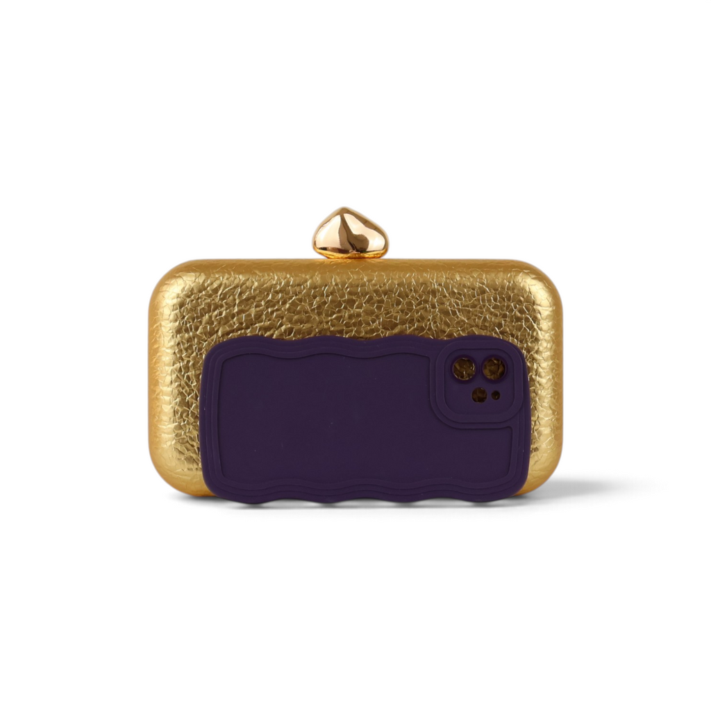 Bolsa Clutch Festa Dourada