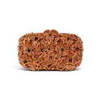 Bolsa Festa Clutch Pedraria Strass Laranja Âmbar