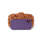 Bolsa Festa Clutch Pedraria Strass Laranja Âmbar