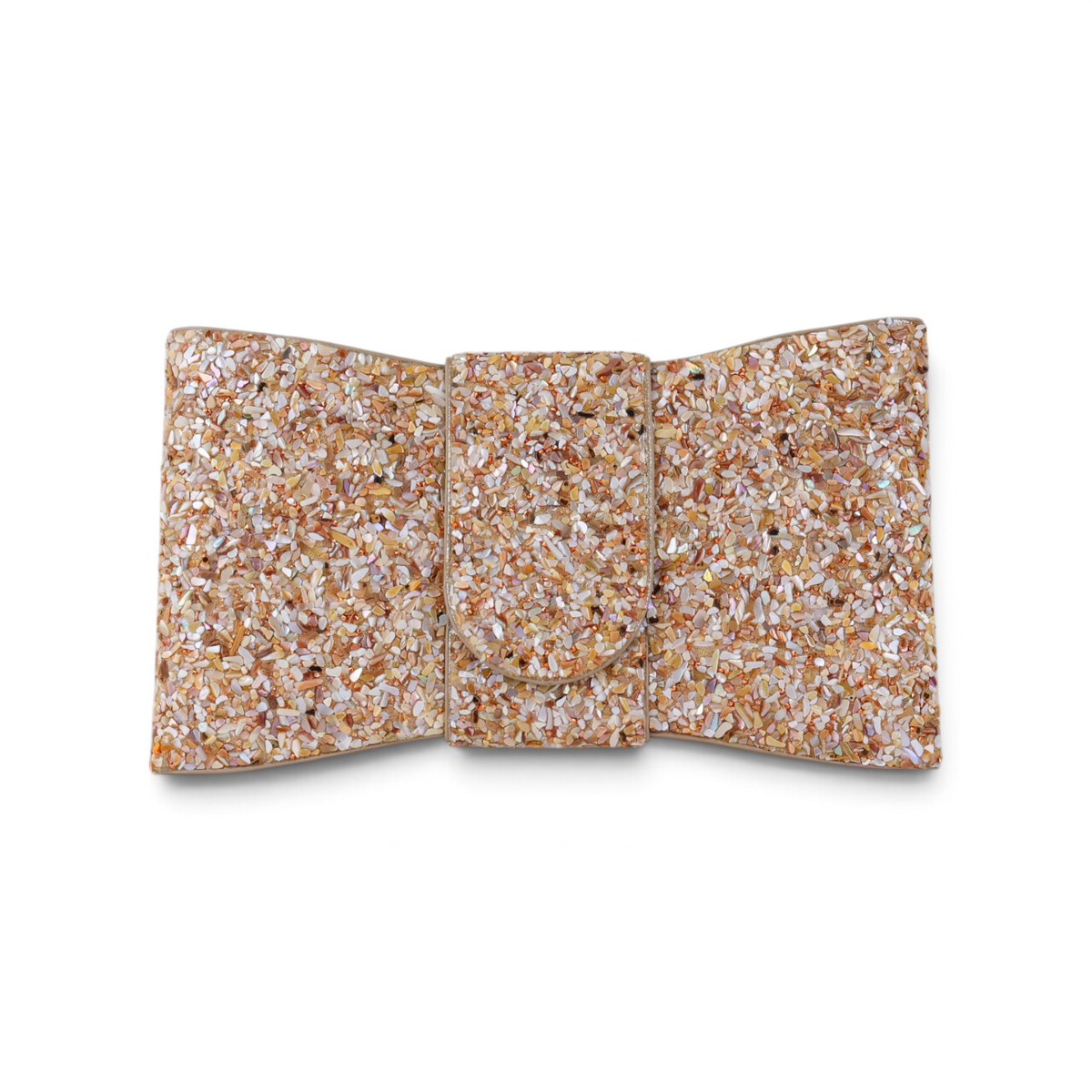 Bolsa Carteira Envelope Pedraria Bege