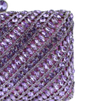 Bolsa Festa Clutch Pedraria Strass Lilás