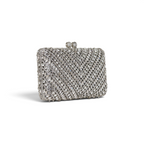 Bolsa Festa Clutch Pedraria Strass Prata