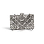 Bolsa Festa Clutch Pedraria Strass Prata