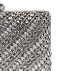 Bolsa Festa Clutch Pedraria Strass Prata