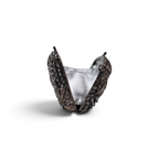 Bolsa Festa Clutch Pedraria Strass Prata Grafite