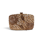 Bolsa Festa Clutch Pedraria Strass Dourado