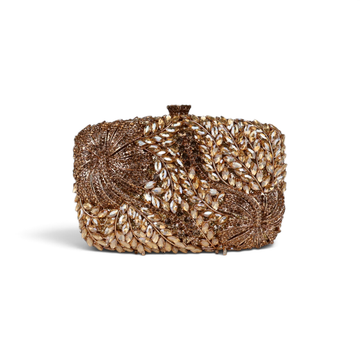 Bolsa Festa Clutch Pedraria Strass Dourado