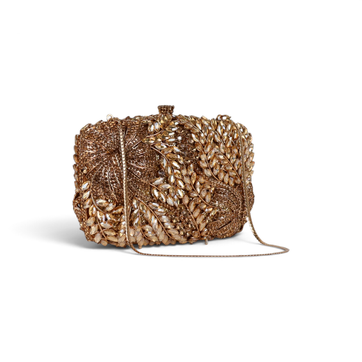 Bolsa Festa Clutch Pedraria Strass Dourado