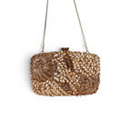 Bolsa Festa Clutch Pedraria Strass Dourado