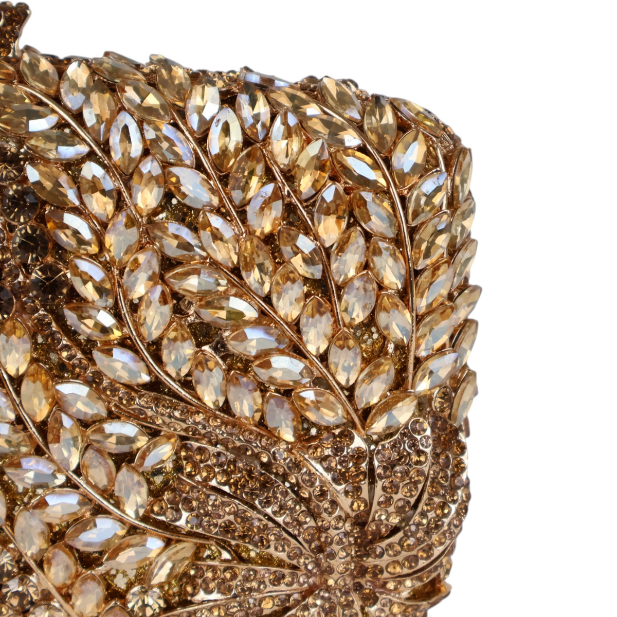 Bolsa Festa Clutch Pedraria Strass Dourado
