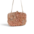 Bolsa Festa Clutch Pedraria Strass Champagne