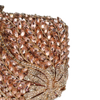 Bolsa Festa Clutch Pedraria Strass Champagne