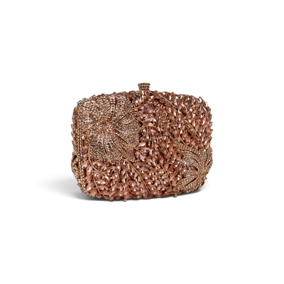 Bolsa Festa Clutch Pedraria Strass Champagne