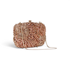 Bolsa Festa Clutch Pedraria Strass Champagne