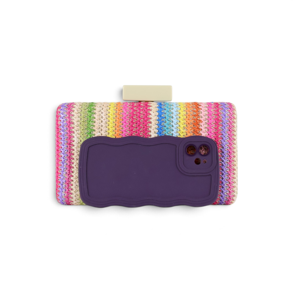 Bolsa Clutch Festa Palha Cores