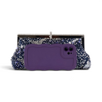 Bolsa Transversal Pouch Bordada Azul