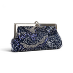 Bolsa Transversal Pouch Bordada Azul