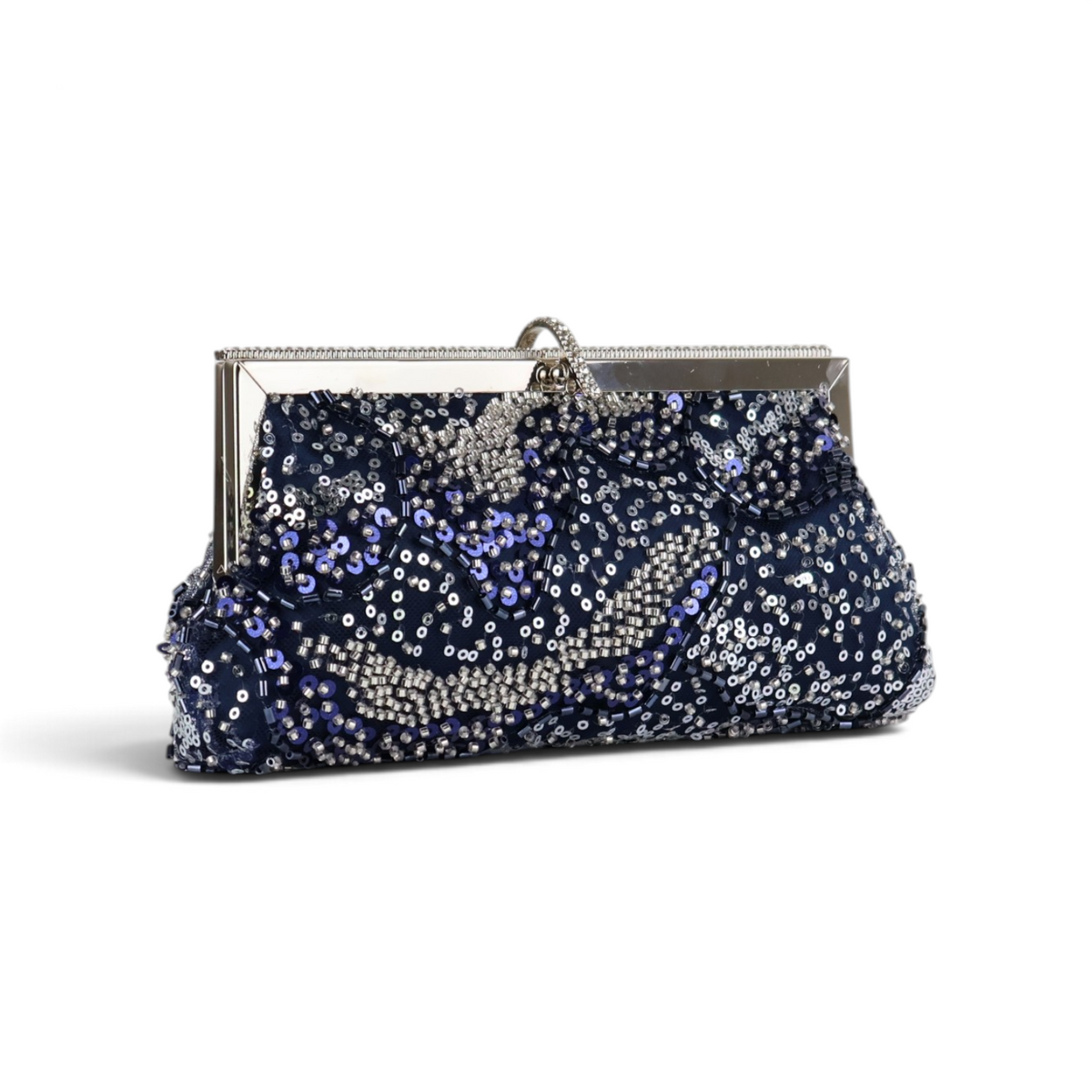 Bolsa Transversal Pouch Bordada Azul