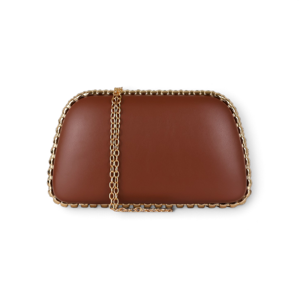 Bolsa Clutch Festa Marrom