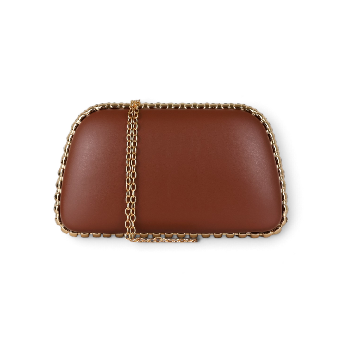 Bolsa Clutch Festa Marrom
