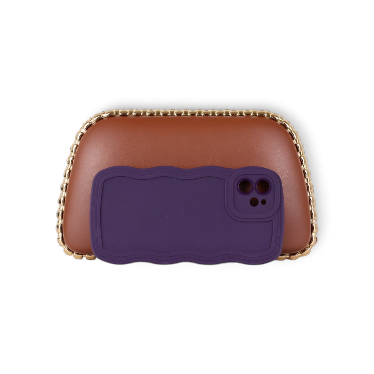 Bolsa Clutch Festa Marrom