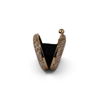 Bolsa Festa Clutch Pedraria Bege Oval