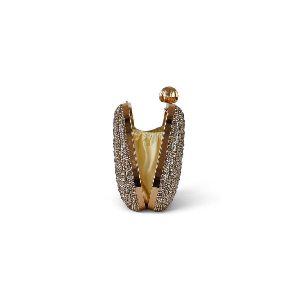 Bolsa Clutch Festa Pedraria Dourado