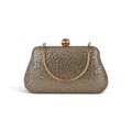 Bolsa Clutch Festa Pedraria Dourado