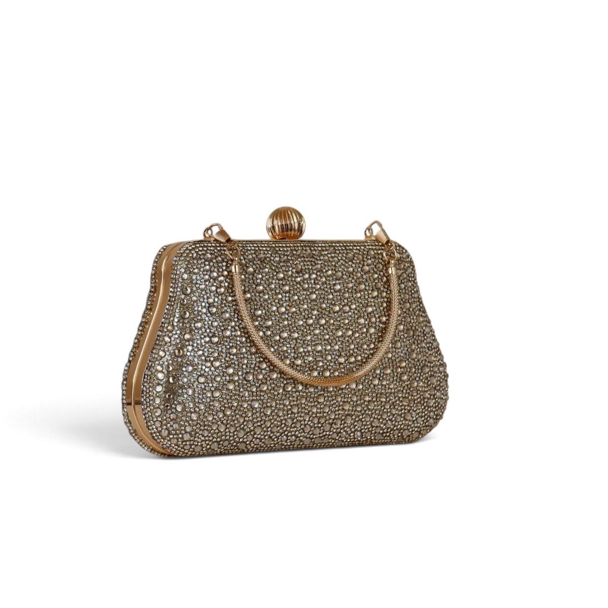 Bolsa Clutch Festa Pedraria Dourado