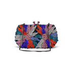 Bolsa Festa Clutch Pedraria Strass Colorida