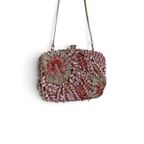 Bolsa Festa Clutch Pedraria Strass Rosa