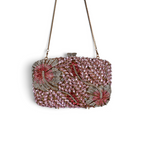 Bolsa Festa Clutch Pedraria Strass Rosa