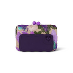 Bolsa Clutch Festa Bordada Flores Roxa