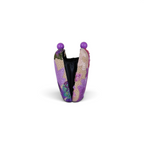 Bolsa Clutch Festa Bordada Flores Roxa