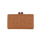 Bolsa Clutch Festa Palha Marrom Caramelo