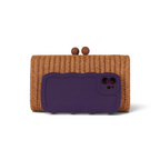 Bolsa Clutch Festa Palha Marrom Caramelo