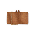Bolsa Clutch Festa Palha Marrom Caramelo