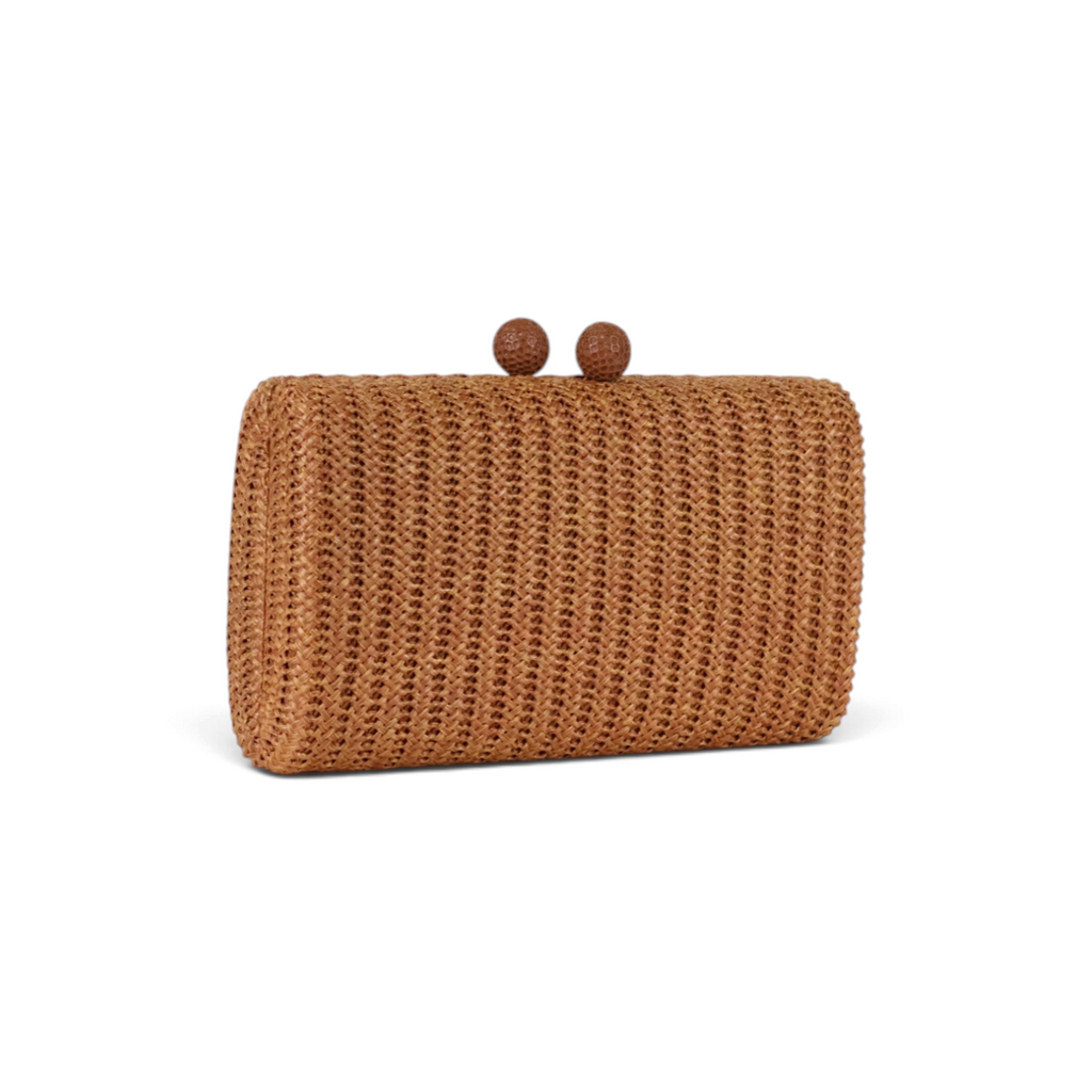 Bolsa Clutch Festa Palha Marrom Caramelo