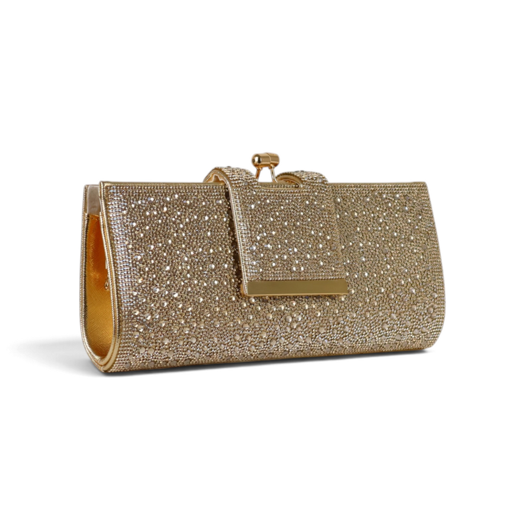 Bolsa Carteira Clutch Dourada