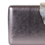 Bolsa Clutch Festa Fecho Folha Prata Envelhecida