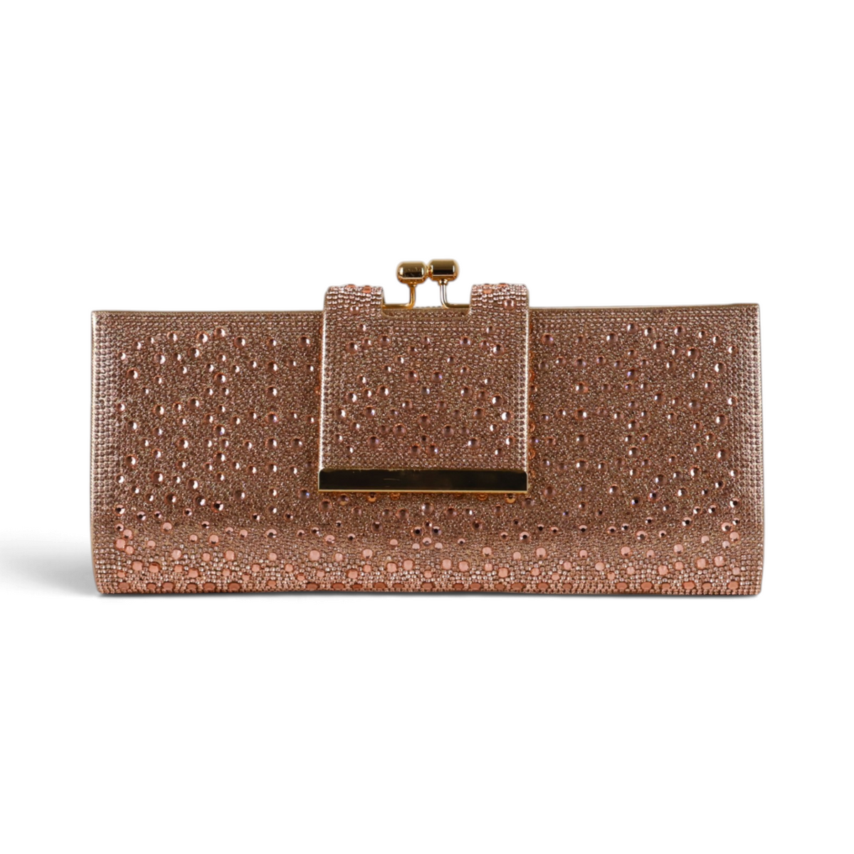 Bolsa Carteira Clutch Rosê Gold