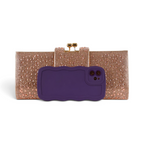Bolsa Carteira Clutch Rosê Gold