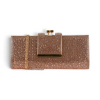 Bolsa Carteira Clutch Rosê Gold