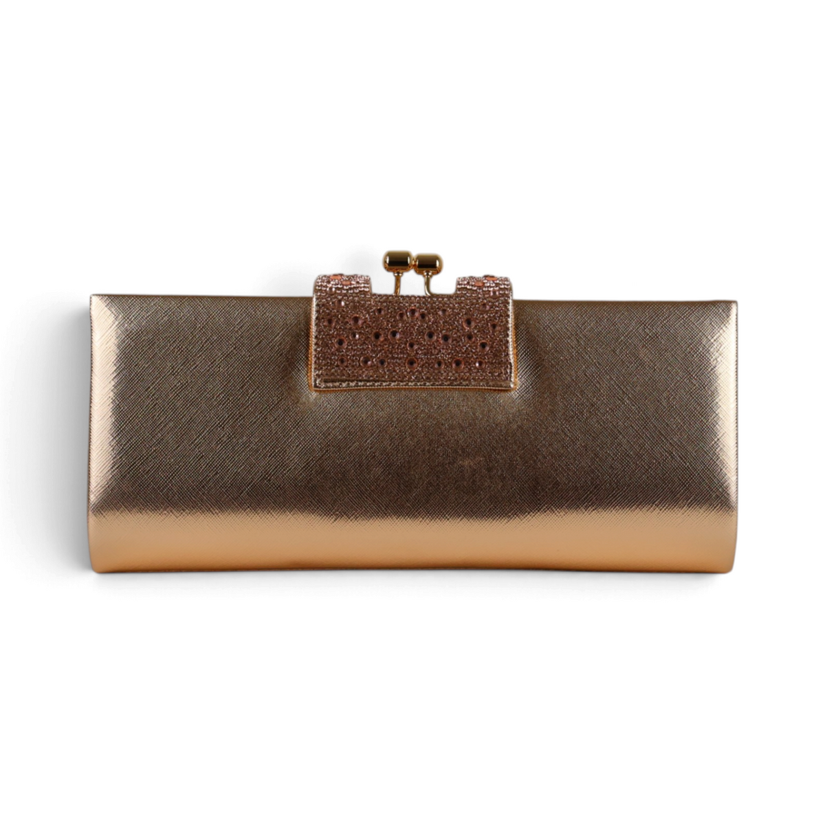 Bolsa Carteira Clutch Rosê Gold
