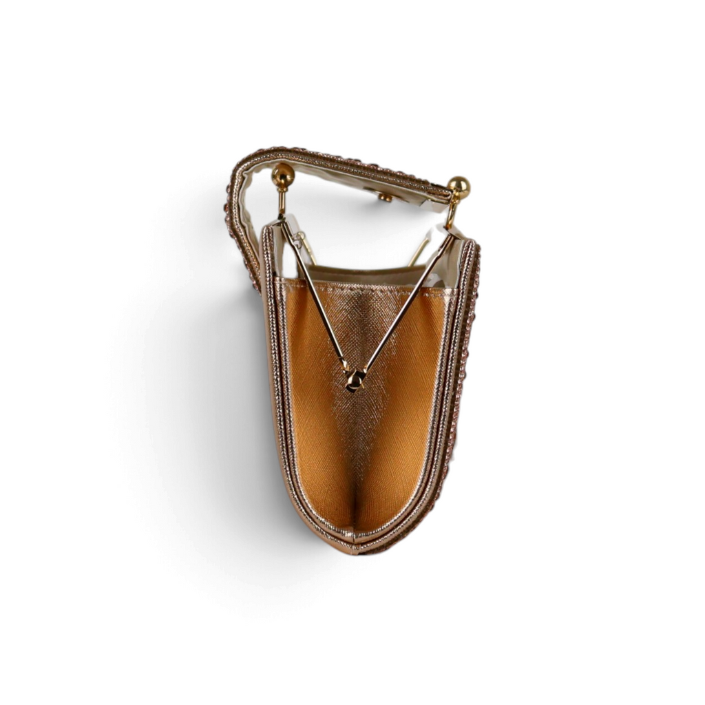 Bolsa Carteira Clutch Rosê Gold