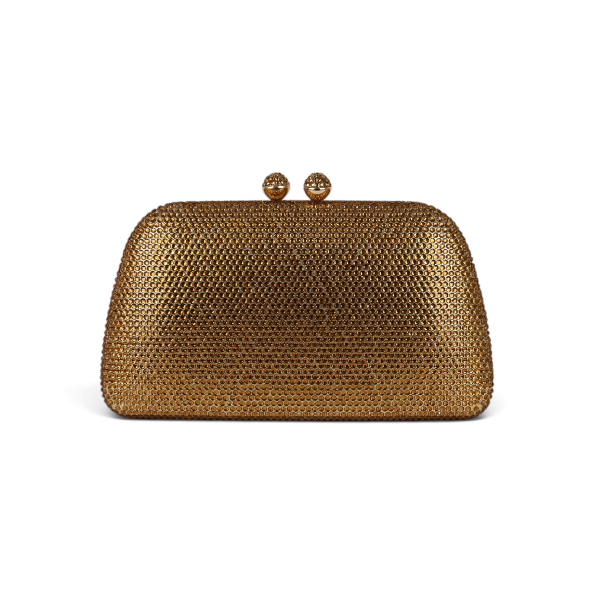 Bolsa de Festa Clutch Cristais Pedraria Dourada
