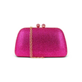 Bolsa de Festa Clutch Cristais Pedraria Rosa