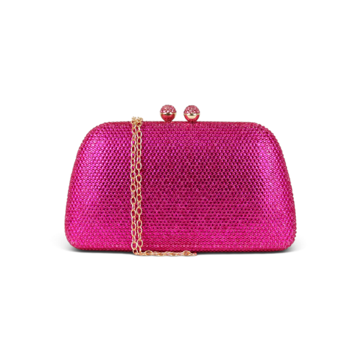 Bolsa de Festa Clutch Cristais Pedraria Rosa