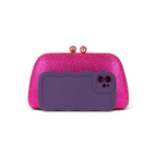 Bolsa de Festa Clutch Cristais Pedraria Rosa