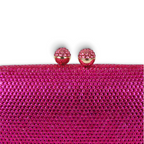 Bolsa de Festa Clutch Cristais Pedraria Rosa